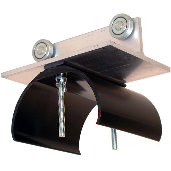 7" Trolley Assembly, Steel Wheels, 5.5" W x 6" Diameter Nylon Saddle