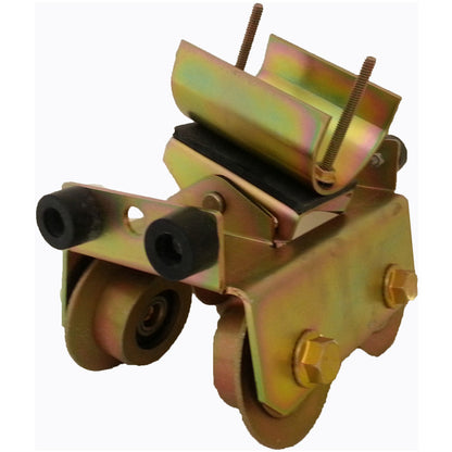 8.5" Trolley with Flanged Wheels and 3" Diameter Nylon Saddle