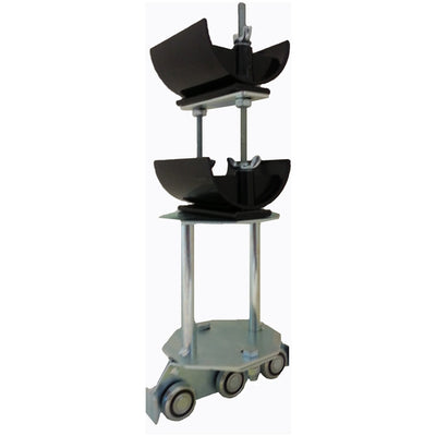 Tow Trolley Assembly, Steel Wheels. Two Tier 3" Diameter Nylon Saddles
