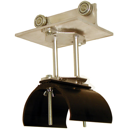 Tow Trolley Assembly, Steel Wheels, 5.5" W x 6" Diameter Nylon Saddle
