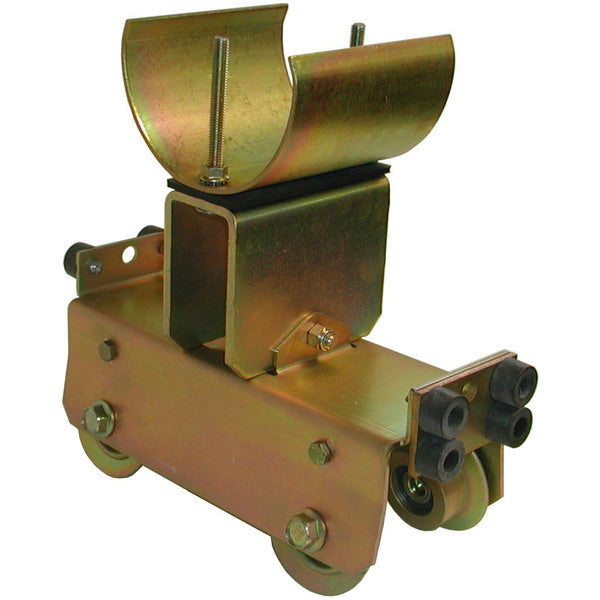 13.5" Tow Trolley with Flanged Wheels and 6" Steel Saddle