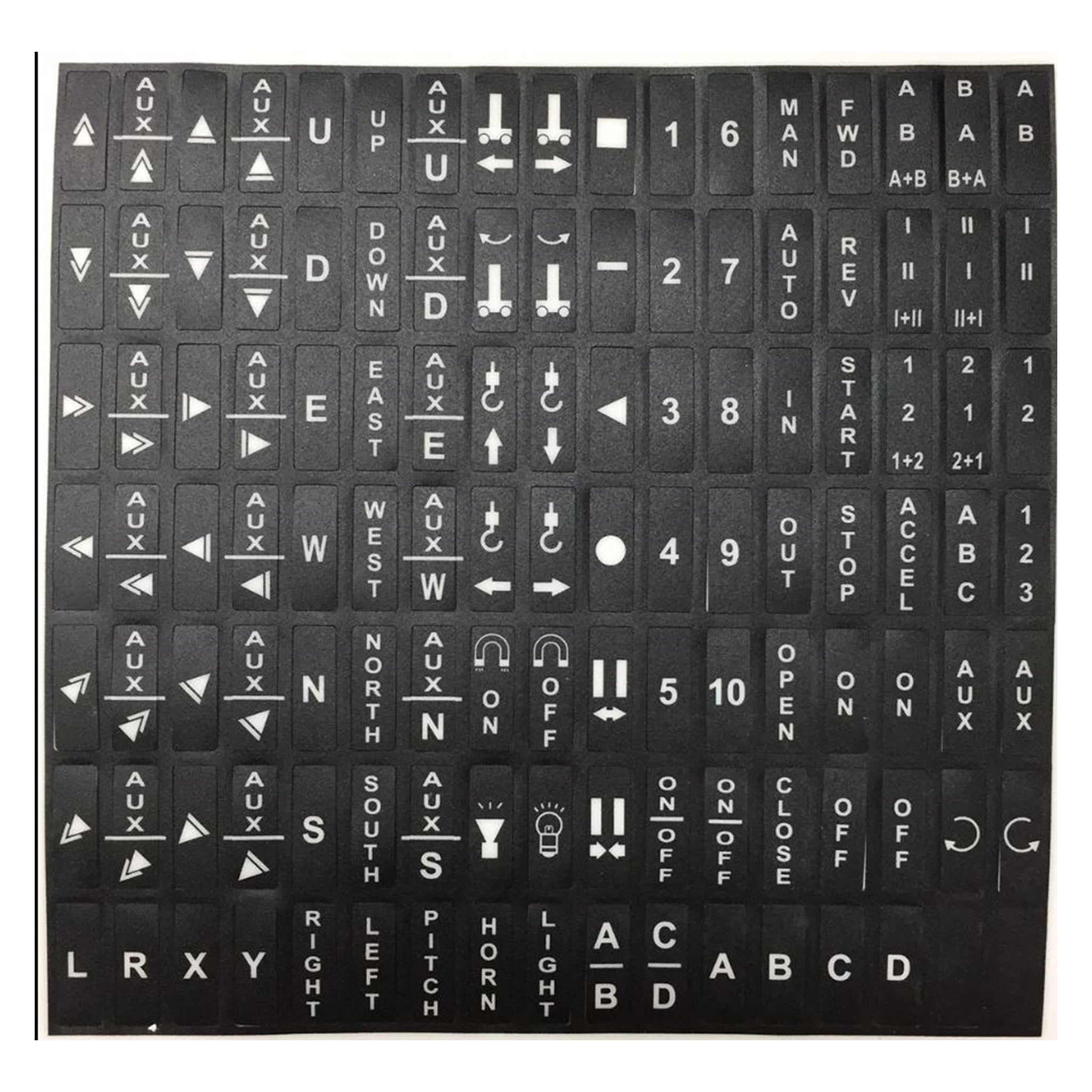 Transmitter Motion Button Decal Sheet – American Crane & Equipment ...