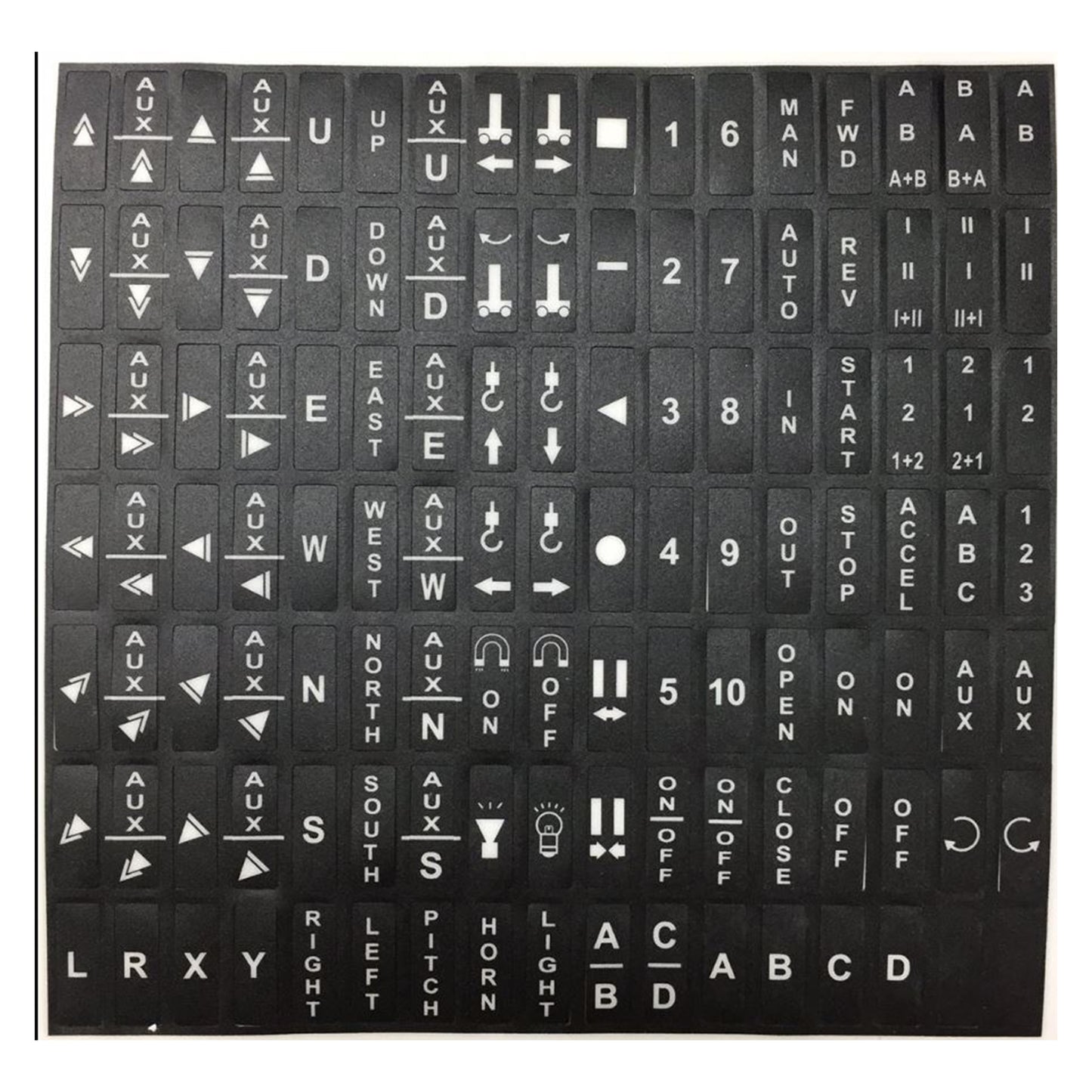 Transmitter Motion Button Decal Sheet