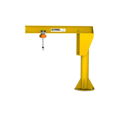 Gorbel® FS300-NP6 Series 1 Ton (t) Capacity 9 Feet (ft) Hub and 11 Feet (ft) Span (L) Foundationless Free Standing Jib Crane