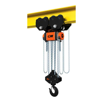 20 Ton CM Hurricane Army Type Geared Trolley Hoist, 30ft of lift