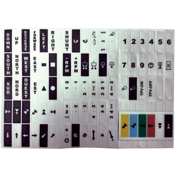 Expanded kit of transmitter labels. Includes 90 labels