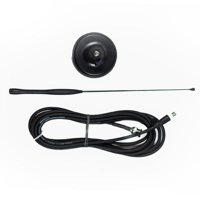 Insulated and magnetic remote antenna 419-433MHZ, 1/2 wave, 3m Cable - BNC