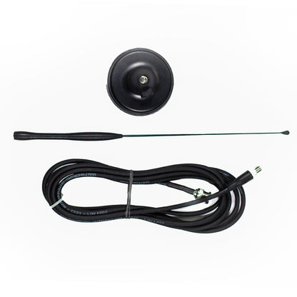
Insulated and magnetic remote antenna 419-433MHZ, 1/2 wave, 3m Cable - BNC