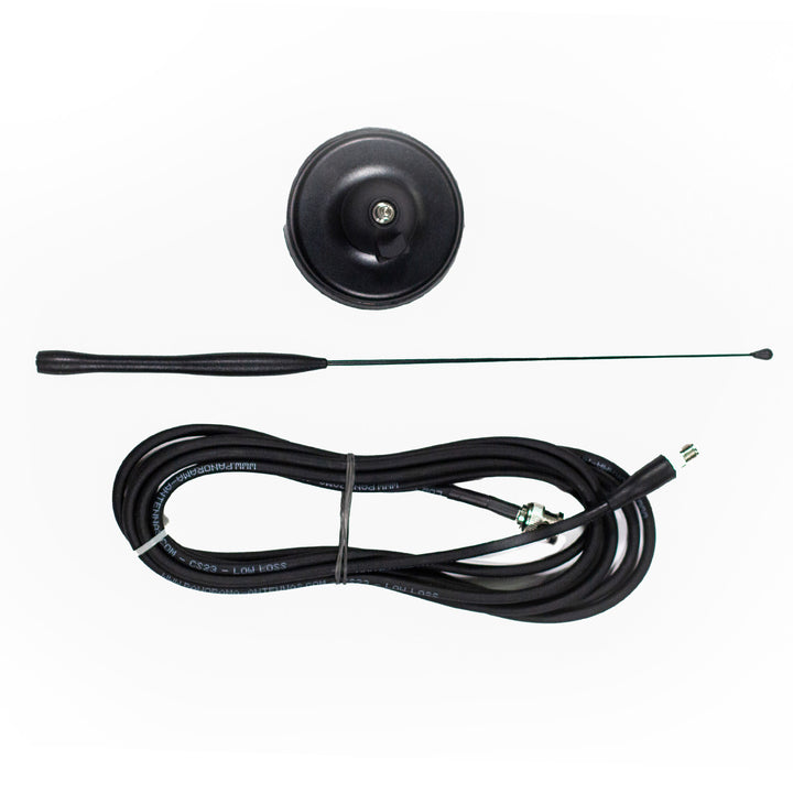 
Insulated and magnetic remote antenna 419-433MHZ, 1/2 wave, 3m Cable - BNC