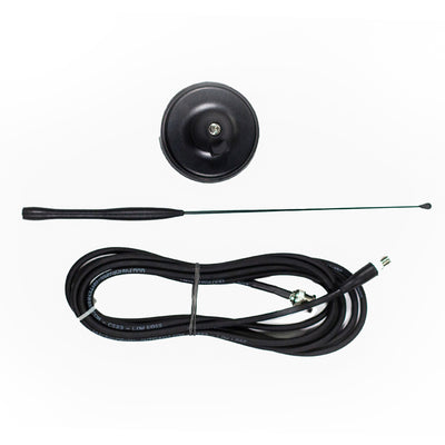 Insulated and magnetic remote antenna 419-433MHZ, 1/2 wave, 5m Cable - BNC