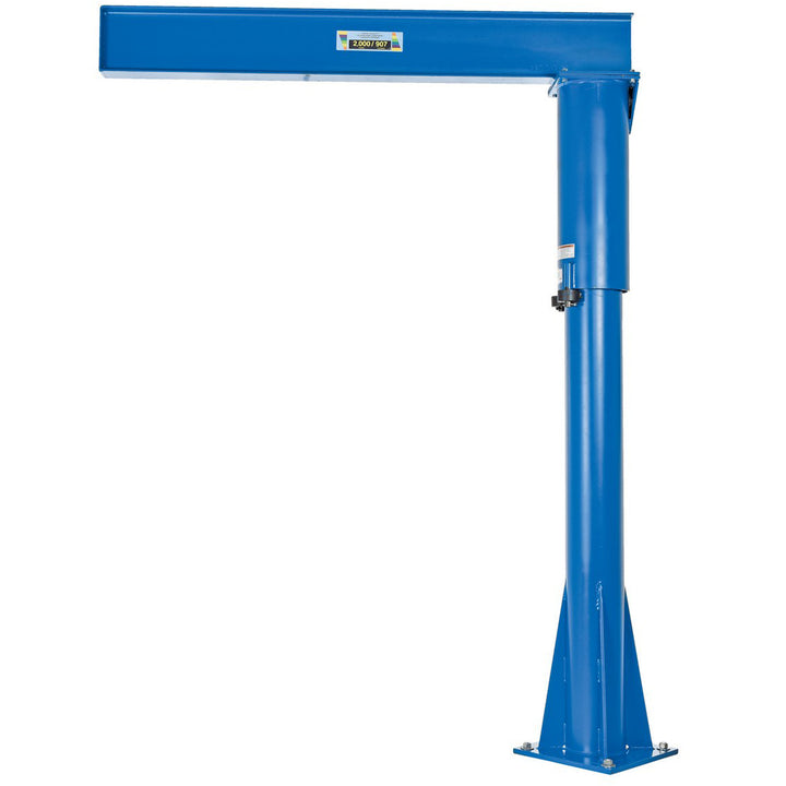 Vestil Floor Mounted Jibs. Under I-Beam Floor: 99¼"; Usable I-Beam Length: 69¾"; I-Beam Flange Width X Height: 4" x 6"; Overall Height: 105¼"; Uniform Capacity: 600 lb.