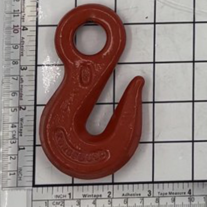 3/8" Grade 80 Eye Grab Hook, Orange Powder Coated
