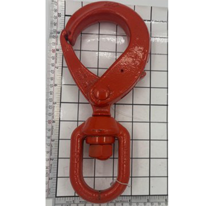 3/8" Herc-Alloy 1000 Bearing Swivel Latchlok Hook, Orange Powder Coated