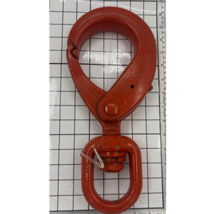 1/2" Herc-Alloy 1000 Bearing Swivel Latchlok Hook, Orange Powder Coated