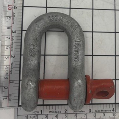 5/8" Alloy Chain Shackle - Screw Pin, Galvanized - M751AG