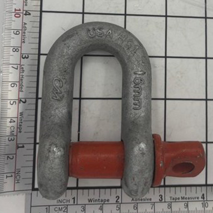 5/8" Alloy Chain Shackle - Screw Pin, Galvanized