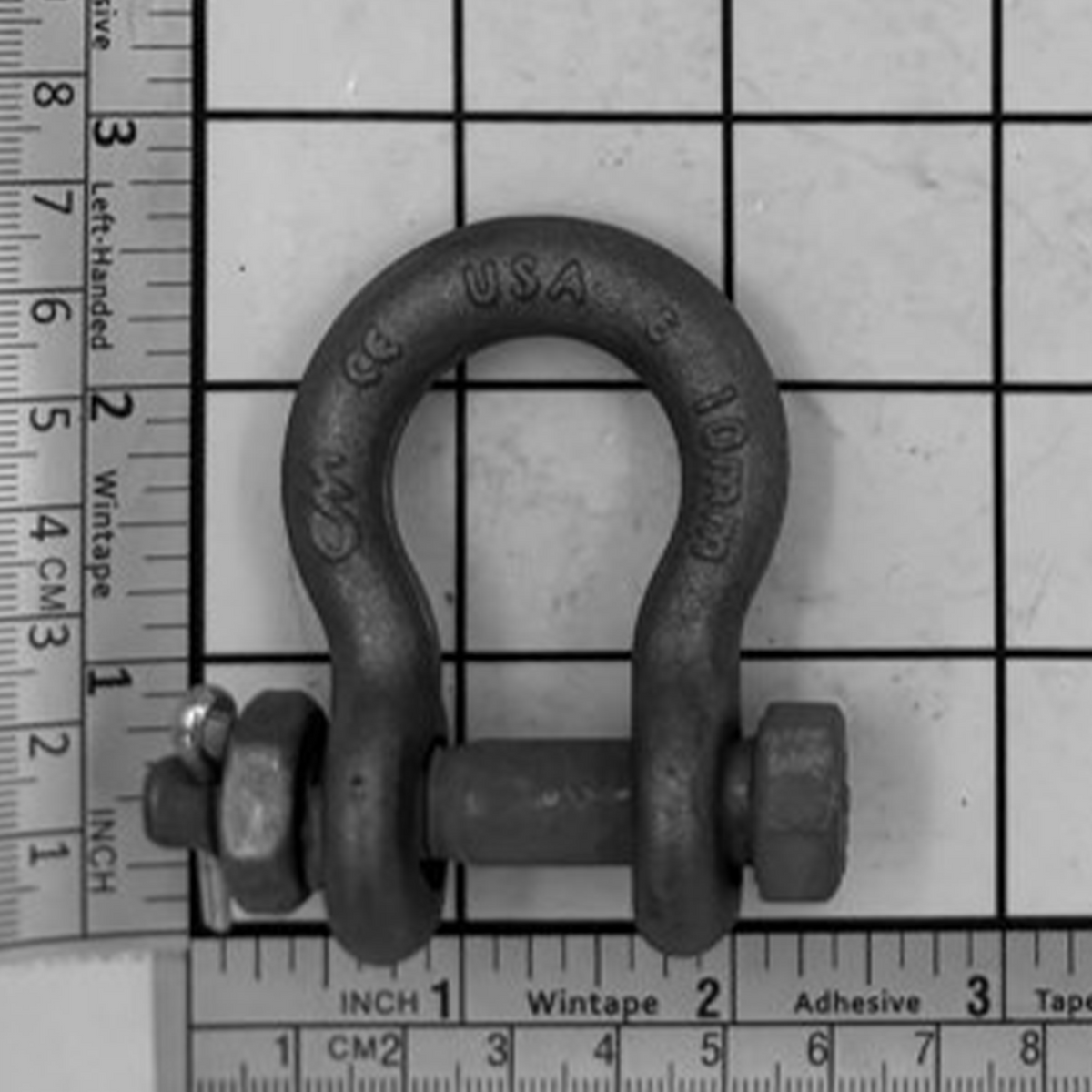 3/8" Super Strong Anchor Shackle - Bolt, Nut & Cotter, Self Colored