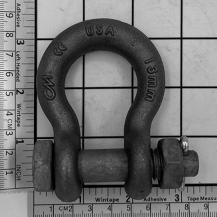 1/2" Super Strong Anchor Shackle - Bolt, Nut & Cotter, Self Colored