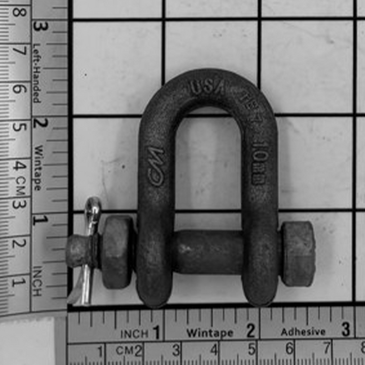 3/8" Super Strong Chain Shackle - Bolt, Nut & Cotter, Self Colored