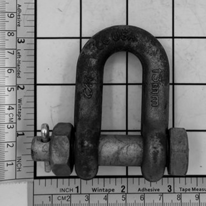 1/2" Super Strong Chain Shackle - Bolt, Nut & Cotter, Self Colored