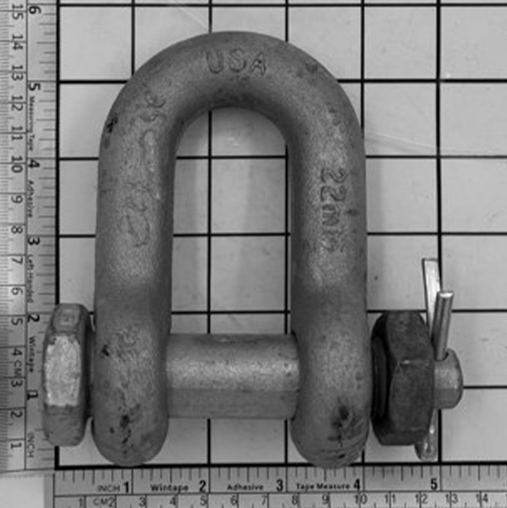 7/8" Alloy Chain Shackle - Bolt, Nut & Cotter, Galvanized