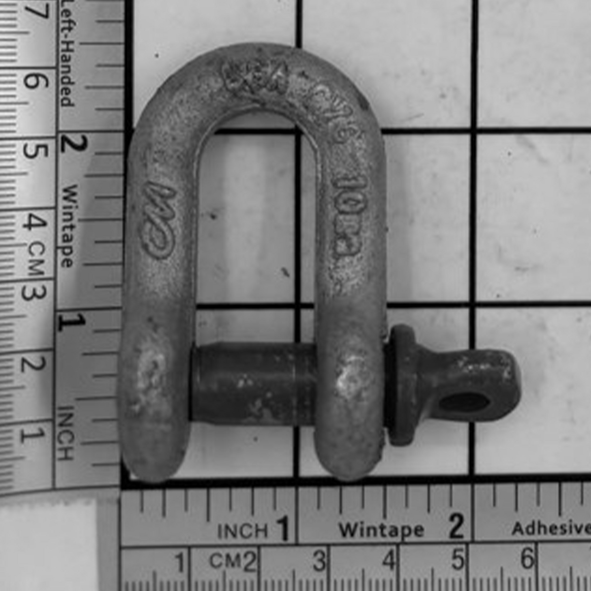 3/8" Carbon Chain Shackle - Screw Pin, Galvanized