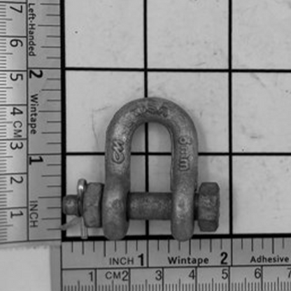 1/4" Carbon Chain Shackle - Bolt, Nut & Cotter, Galvanized