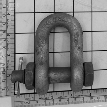 5/8" Carbon Chain Shackle - Bolt, Nut & Cotter, Galvanized