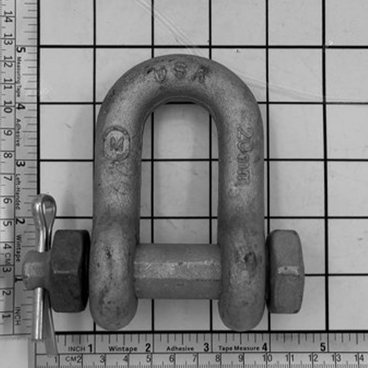 3/4" Carbon Chain Shackle - Bolt, Nut & Cotter, Galvanized