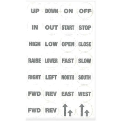 Legend Plate Inserts for Switch Button Boot (set)