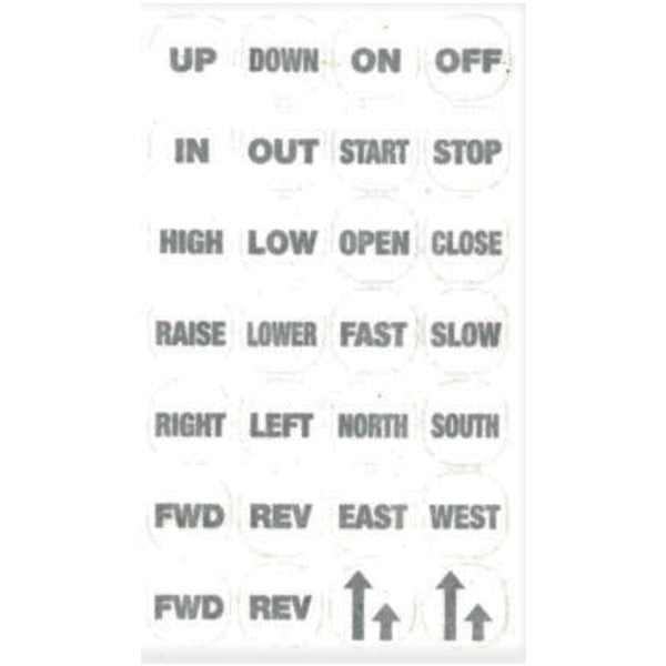 Legend Plate Inserts for Switch Button Boot (set)