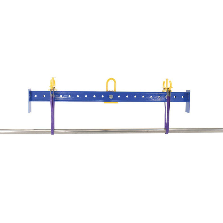 Vestil Basket Lifting Beam. Maximum Arm Width: 72"; Minimum Arm Width: 16"; Overall Width: 78"; Uniform Capacity: 4,000 lb.