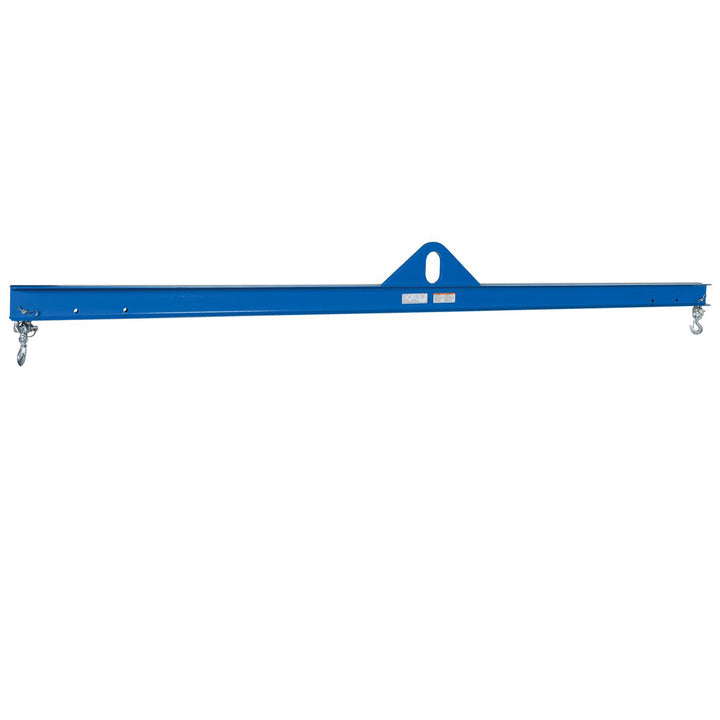 Vestil Adjustable Spreader Beams. Minimum Spread: 8"; Maximum Spread: 8'; Upper Bail (W X H): 4" x 7¼"; Lower Bail (W X H): 3" x 5¼"; Head Room: 20¾"; Uniform Capacity: 8,000 lb.