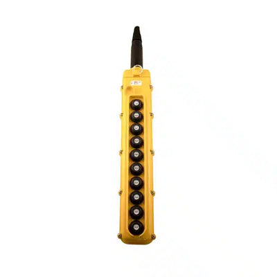 SBN Pendant Pushbutton Station, 10-Button, All Single-Speed