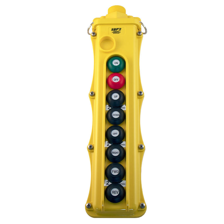 SBP2 Pendant Pushbutton Station, 8-Button, (6) Two-Speed with Momentary On/Off