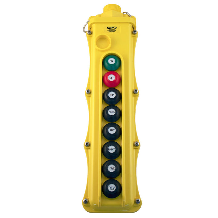 SBP2 Pendant Pushbutton Station, 8-Button, (6) Three-Speed with Maintained On/Off
