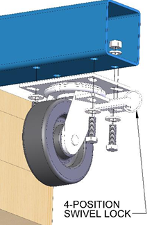 1 Ton (t) Capacity Standard Phenolic Caster with swivel lock