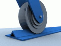 2 Ton (t) Capacity Steel V-Groove Rigid Body Caster