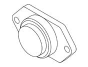 Yellow Plastic Button Hole Blank