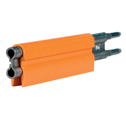 8-Bar Conductor Bar, 110A, Galvanized Steel, Orange PVC Cover, 10FT Length