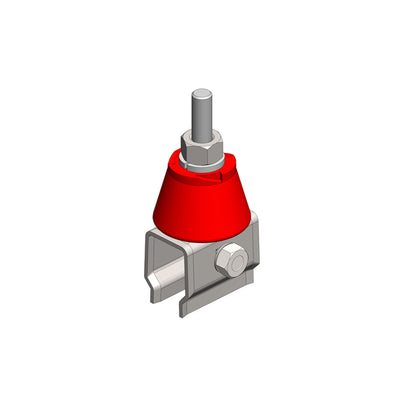 8-Bar, Hanger Clamp, Steel w/Bolt, w/insulator, Plated Steel