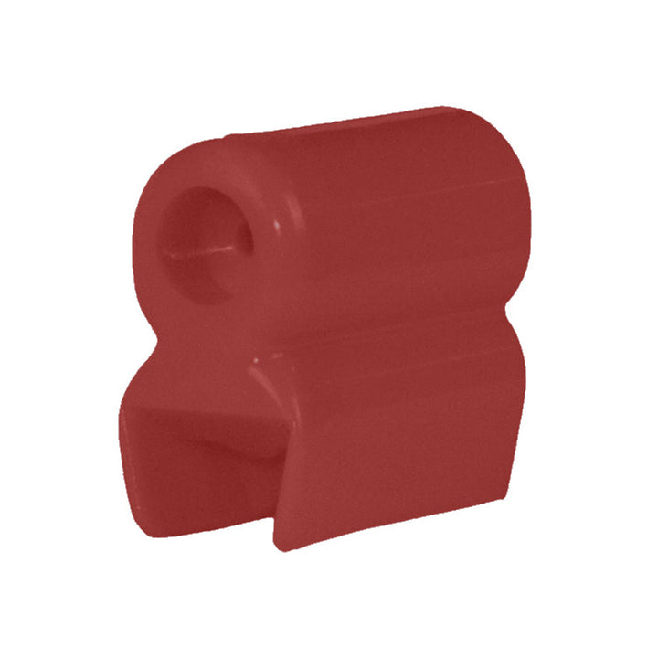 8-Bar Transfer Cap, End, 40A to 350A Bar, Red Lexan