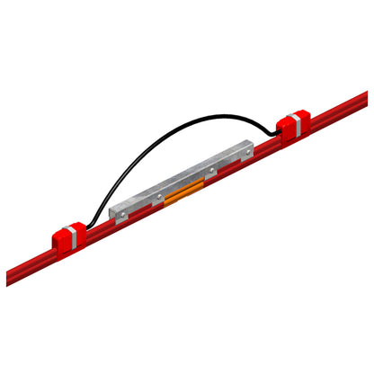 8-Bar Expansion Section, 90A, Galvanized Steel, Red Medium Heat Cover, 10FT Length