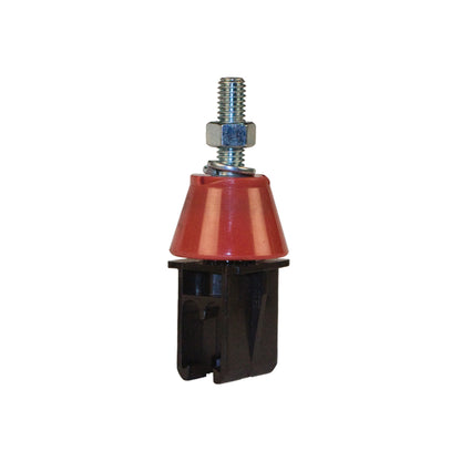 8-Bar, Hanger Clamp, Black Polycarbonate, with Insulator, Plated Hdwe