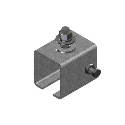 Heavy Duty C-Track Festoon Track Anchor, Galvanized Steel, To Anchor Track To Angle Iron Support Channel