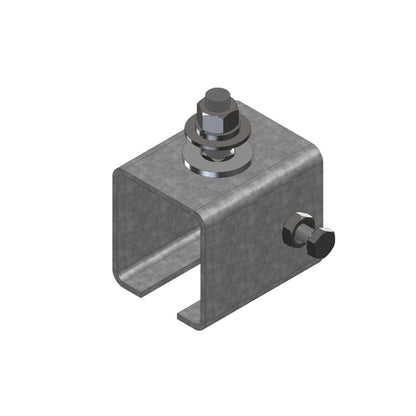 Heavy Duty C-Track Festoon Track Anchor, Galvanized Steel, To Anchor Track To Angle Iron Support Channel