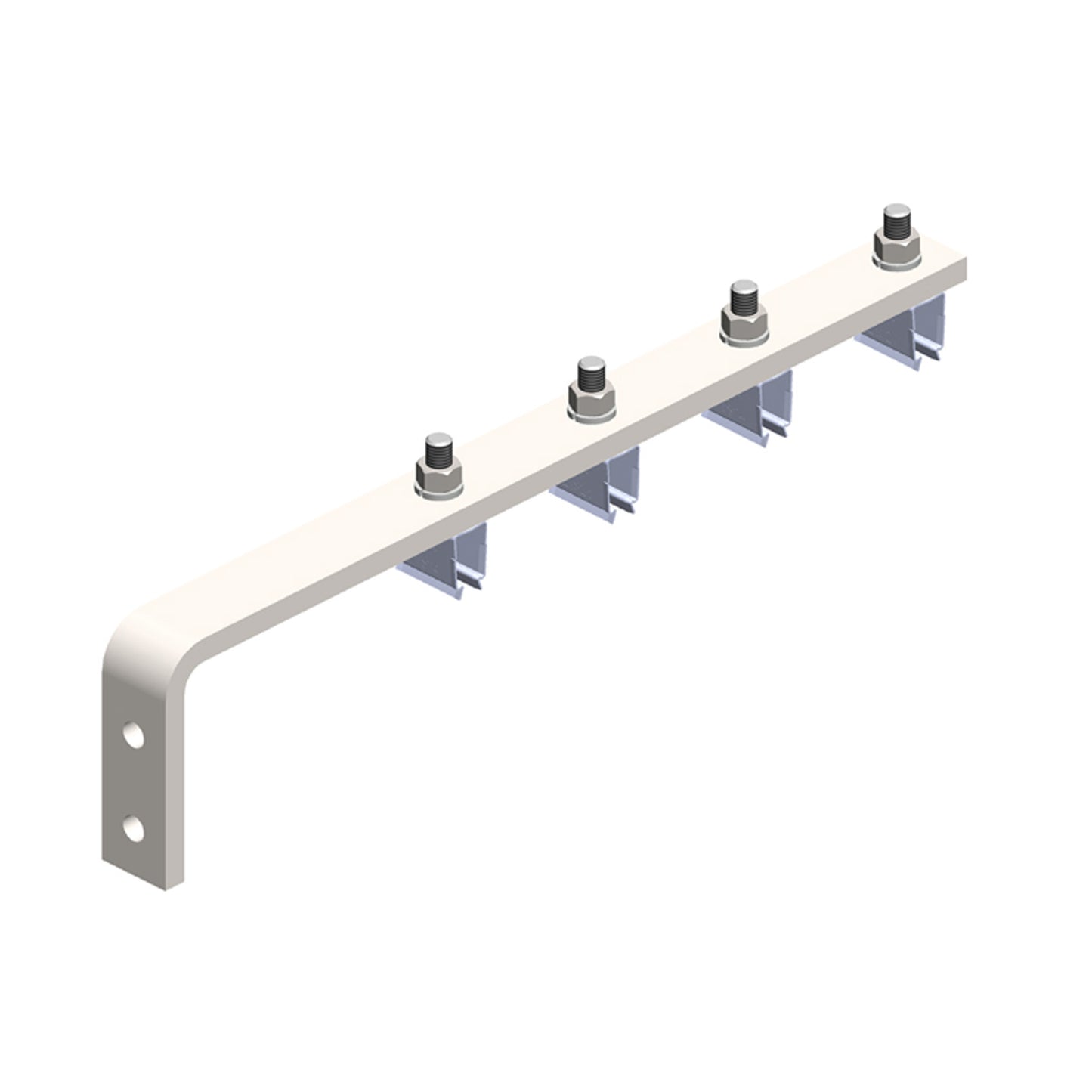 8-Bar, Bracket, Web, with Hanger Clamps, 4 Steel Snap-in, 3 inch on Center, 15.75 inch L