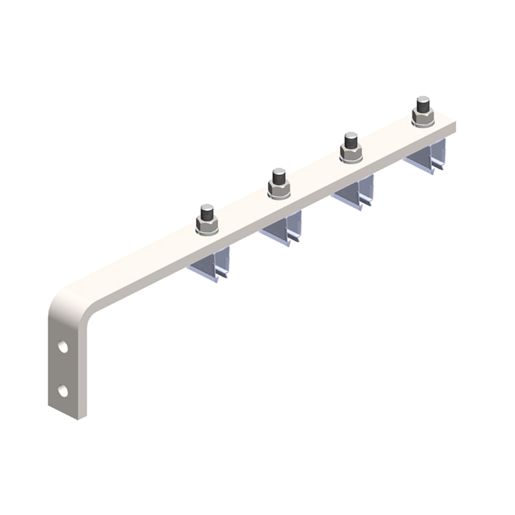 8-Bar, Bracket, Web, with Hanger Clamps, 4 Steel Snap-in, 3 inch on Center, 15.75 inch L