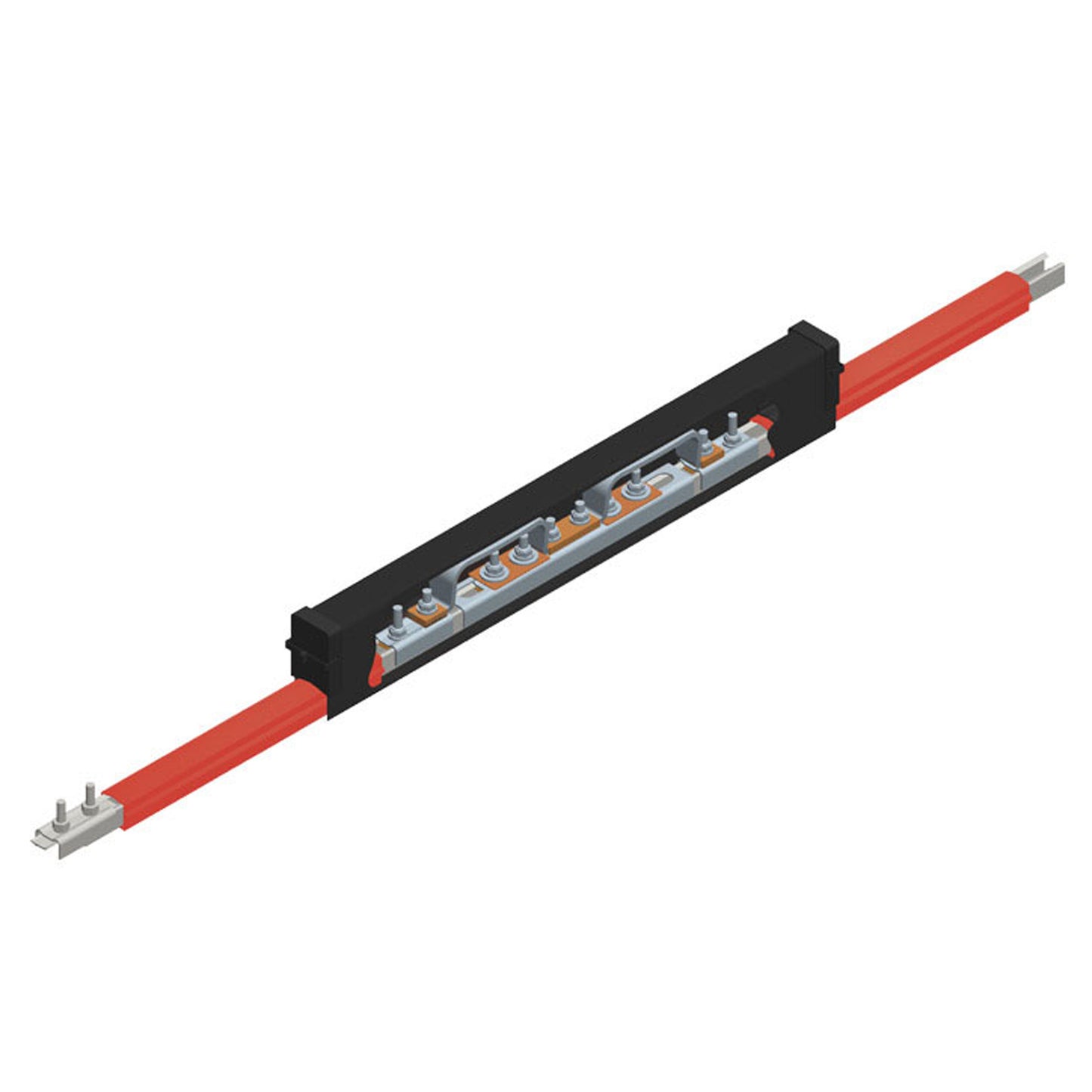 Safe-Lec 2 Expansion Section, 125A Galv, Red Medium Heat Polycarbonate Cover, w/ Splice Joint, 4.5M