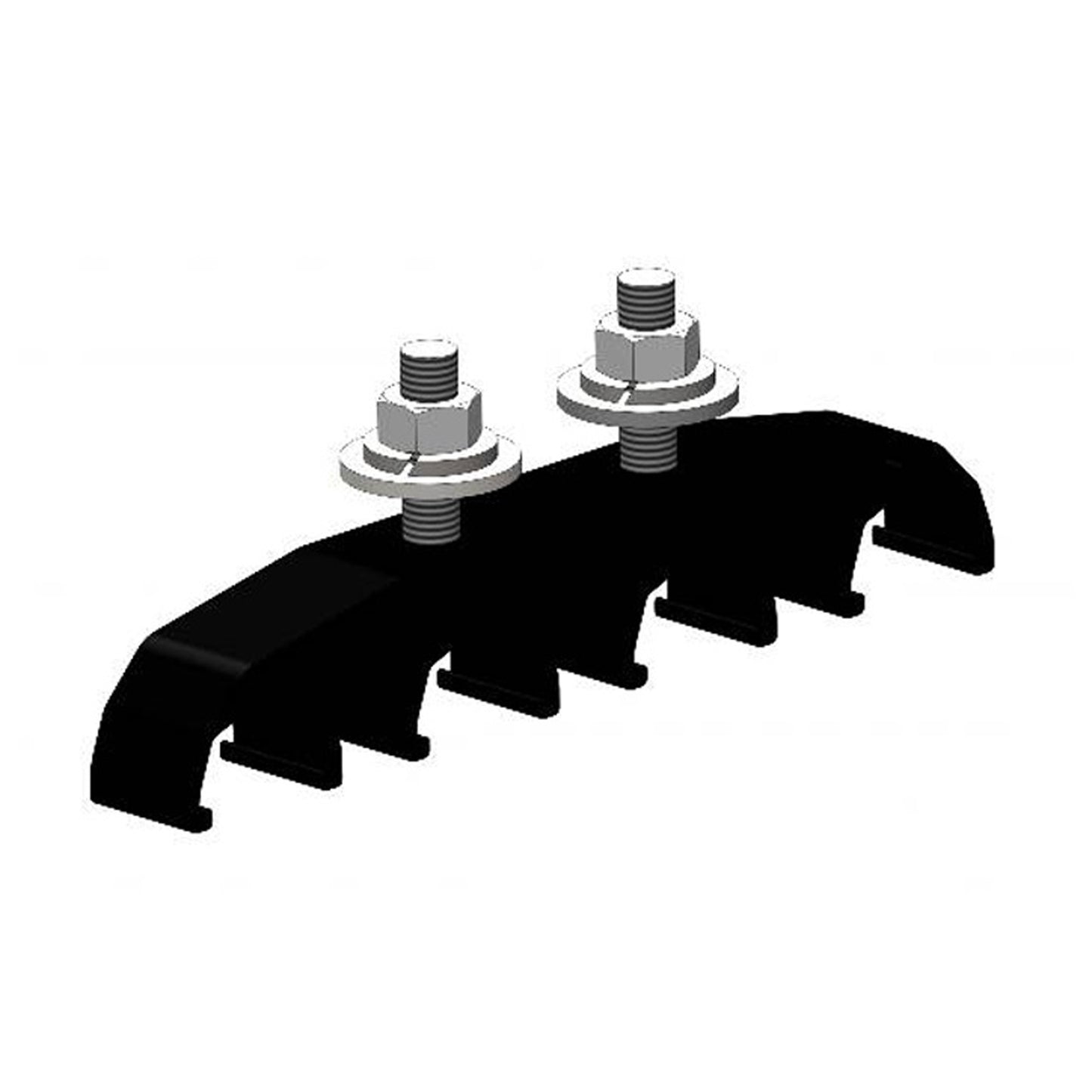 Safe-Lec 2 Hanger Clamp, 4-Pole, Lateral Mount, 2-Bolt, Std Heat, Black Acetyl